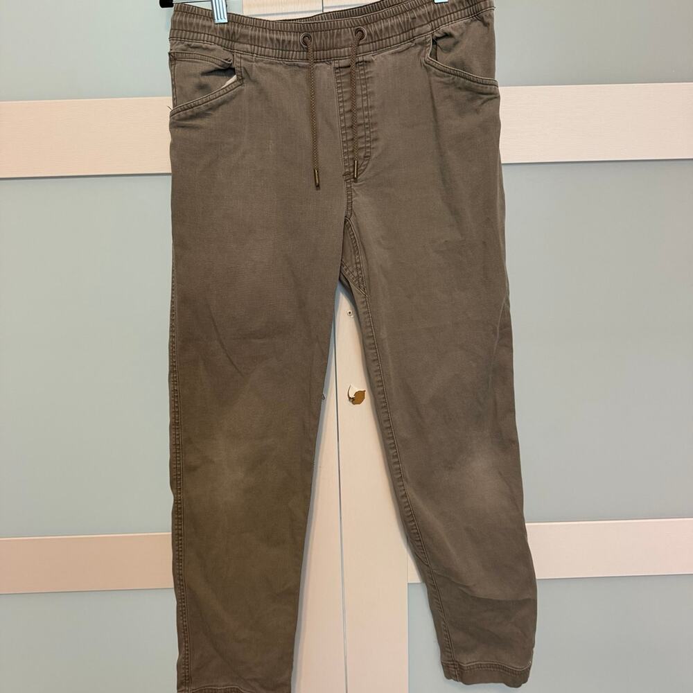 L.L.Bean Men’s Medium 32” Inseam Comfort Waist Pants Brown Drawstring Casual